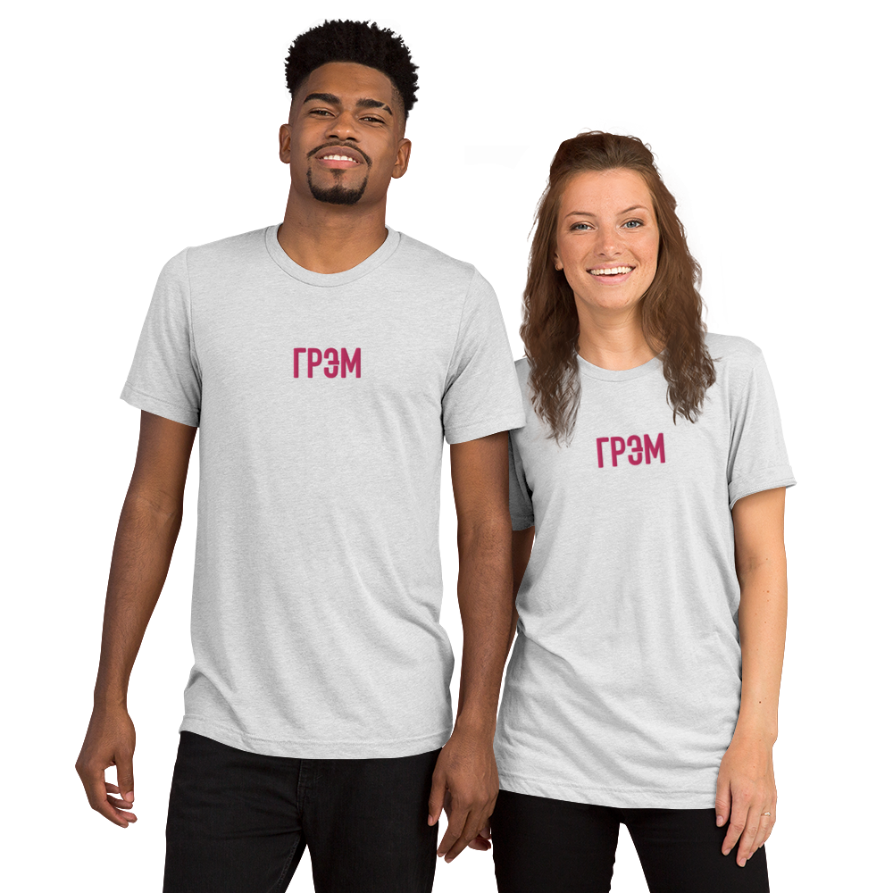 Футболка с вышивкой с коротким рукавом унисекс