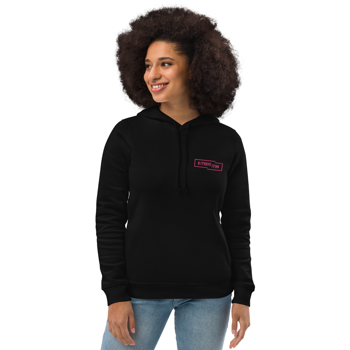 Женское худи с вышивкой приталенного кроя