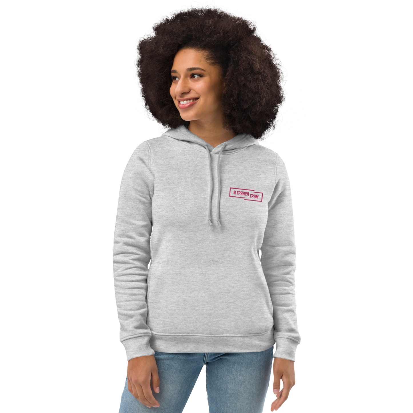 Женское худи с вышивкой приталенного кроя